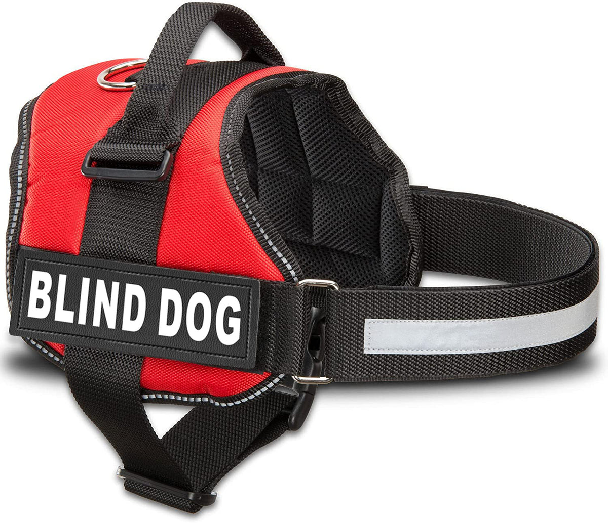 Industrial Puppy Blind Dog Reflective Hook & Loop Strap Dog Harness in