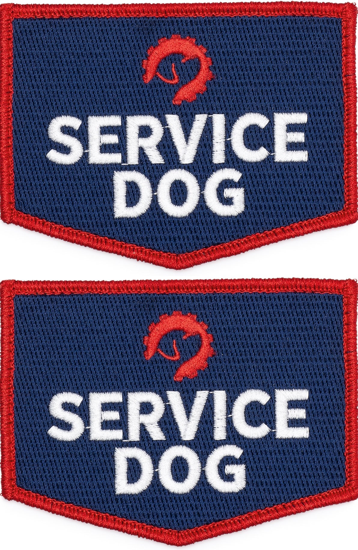 Embroidered Service Dog in Training Dog Patches with Hook/Loop